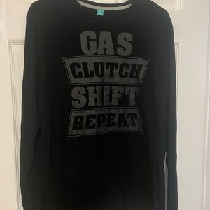 Black Graphic Long Sleeve Shirt